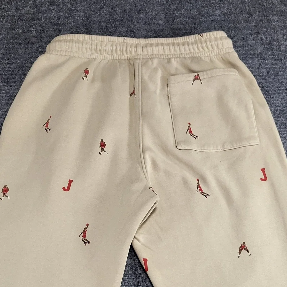 Jordan Essentials Holiday Allover Print Fleece Jogger Pants Men's Size Small